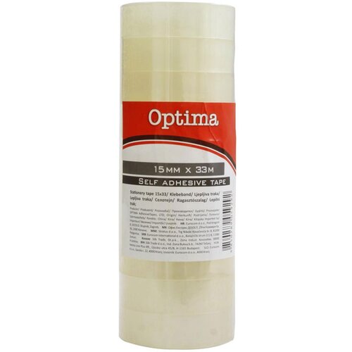 Optima Lepilni trak 15 mm x 33 m, 10 kosov Slike