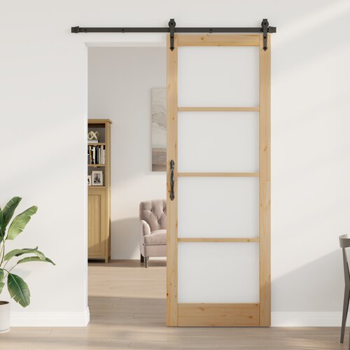 VidaXL Notranja vrata s steklom &amp;quot;ORKDAL&amp;quot; 83x232x4 cm Trdna borovina Slike
