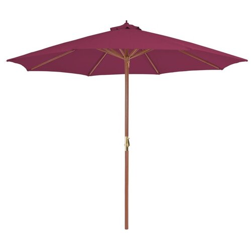  Zunanji senčnik z lesenim drogom 300 cm bordo rdeč Cene
