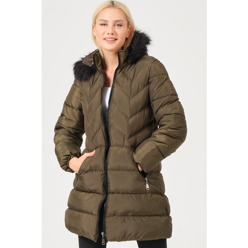 Dewberry Z6759 LADY COAT-KHAKI Slike
