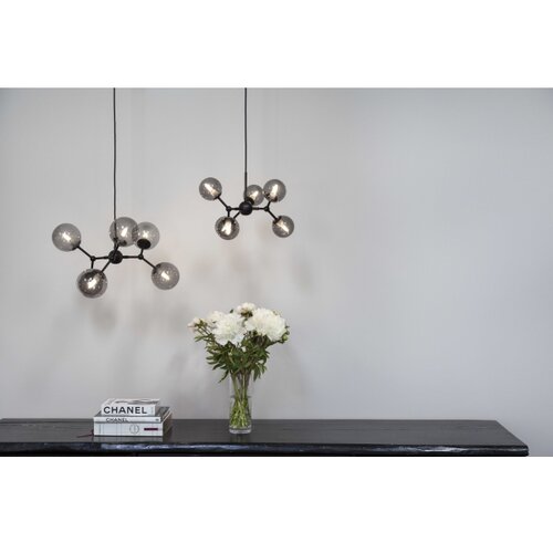 Halo Design 736553 - Visilica na sajli ATOM 6xG9/28W/230V prečnik 45 cm crna/k. crna Slike