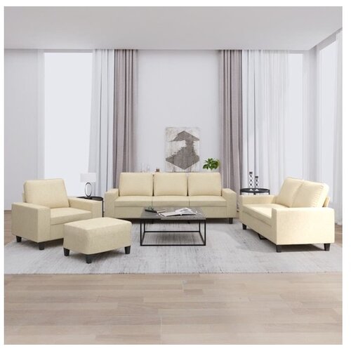 vidaXL 4-dijelni set sofa krem od tkanine Cijene