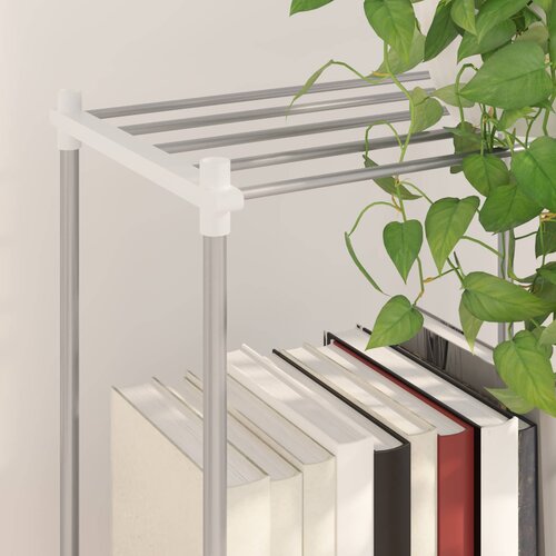  Cijevna polica s pohranom Bijelo 42,5 x 27 x 91,5 cm Aluminij Slike