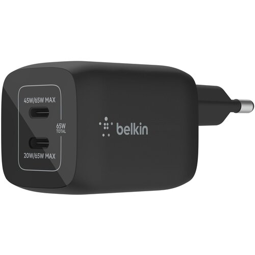Belkin Wall Charger 2xUSB-C 65W PD 3.0, PPS, black WCH013vfBK Cijene