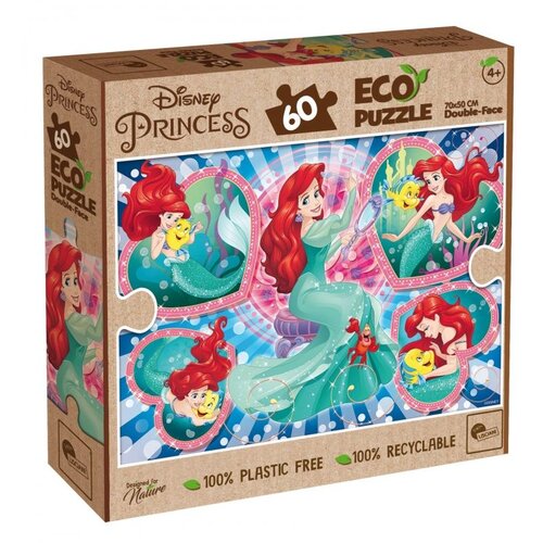 Lisciani Ariel mala morska deklica 2 v 1, 60-delni Eco puzzle in pobarvanka 70x50 cm - Lisciani Cene