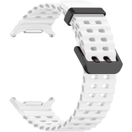 Chameleon Silikonski pašček za Samsung Galaxy Watch Ultra, bel Cene