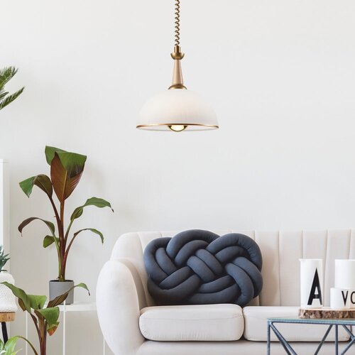 LAMKUR Podesivi luster CHIARA 1xE27/60W/230V bež/bukva Slike