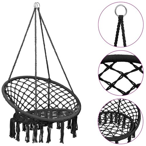 The Living Store Viseća ljuljačka 80 cm antracit Cijene