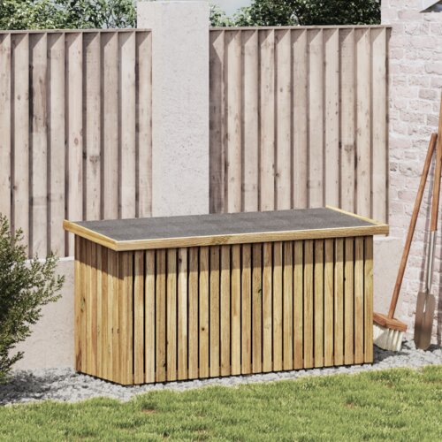 VidaXL kutija za pohranu 119x44x58.5 cm Obrađeni bor Slike