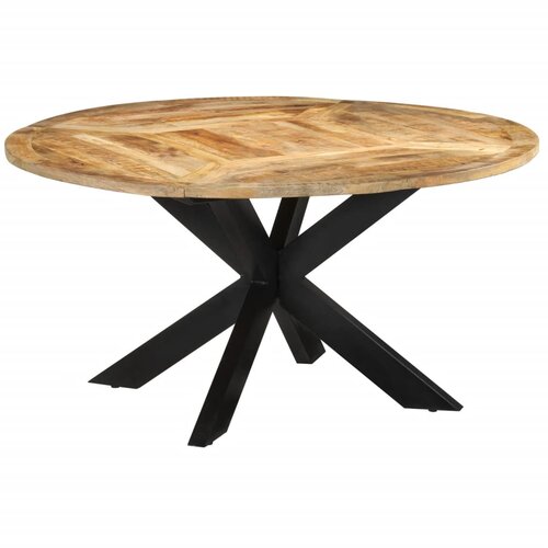vidaXL Jedilna miza Ø150x76 cm trden robusten mangov les Cene