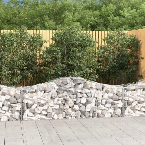 VidaXL Lučne gabionske ko&amp;scaron;are 4 kom 200x50x60/80 cm pocinčano željezo Slike