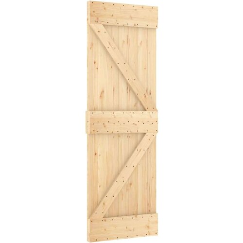 vidaXL Klizna vrata s priborom za montažu 70 x 210 cm masivna borovina Cene