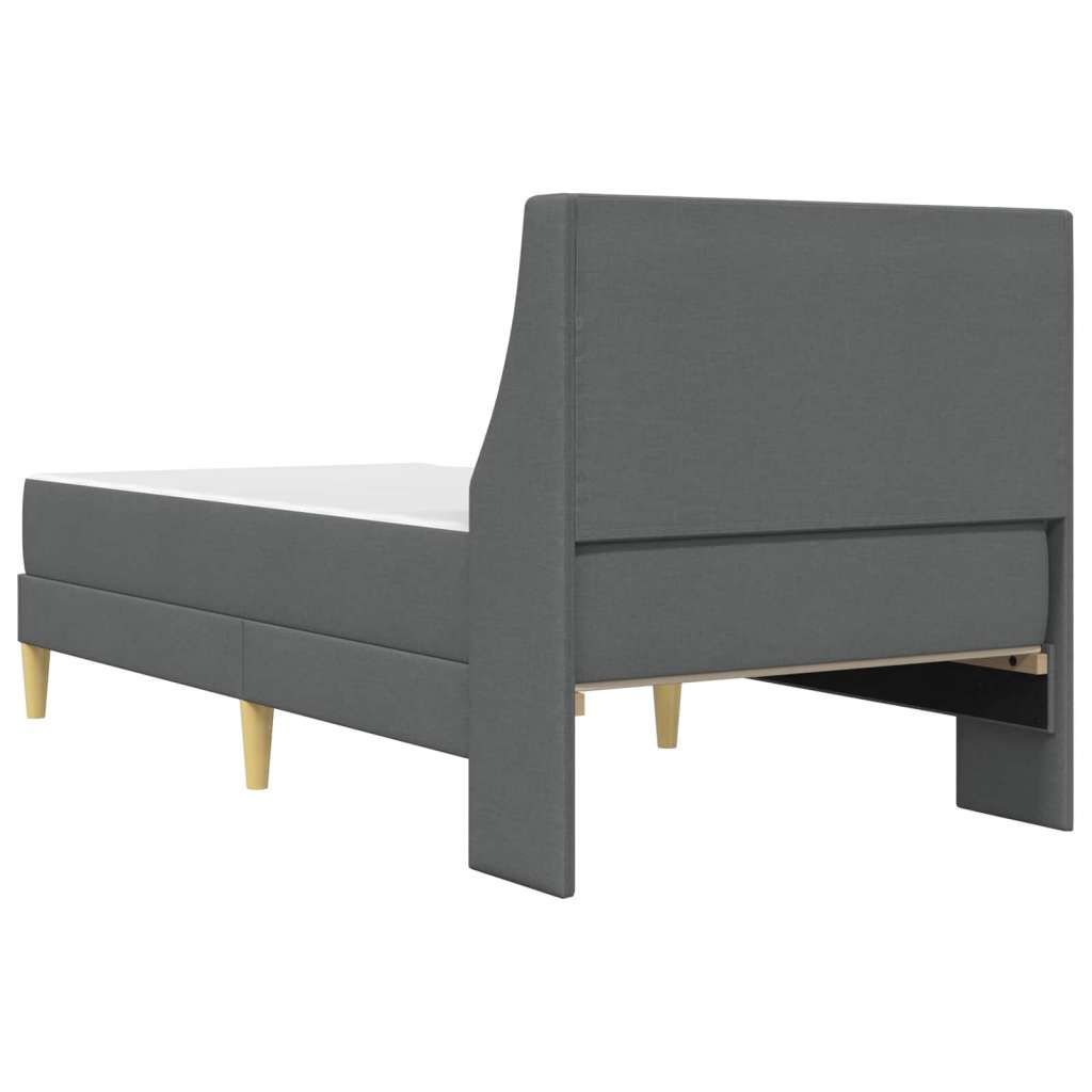  Okvir kreveta s madracem Zidne Tamno siva 100 x 200 cm tkanina - Tamno siva 100 x 200 cm Slike