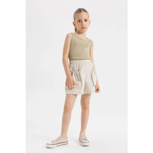 Defacto Girl's Cotton Pocket Shorts