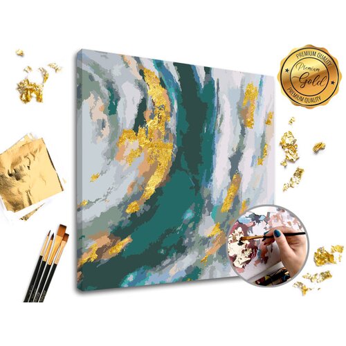  Slikanje po brojevima PREMIUM GOLD - Tirkizna fantazija (set za slikanje) Cijene