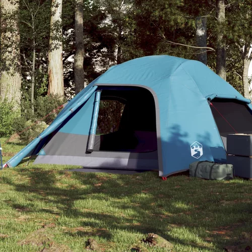  Kupolasti šator za kampiranje za 4 osobe plavi vodootporni