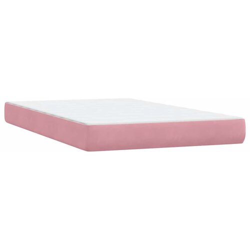 Box Spring krevet s madracem ružičasti 120x220 cm samt Slike