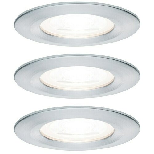 PAULMANN Ugradbena LED svjetiljka Nova (19,5 W, Aluminij, Topla bijela, 3 Kom., Ugradbena dubina: 75 mm) Slike