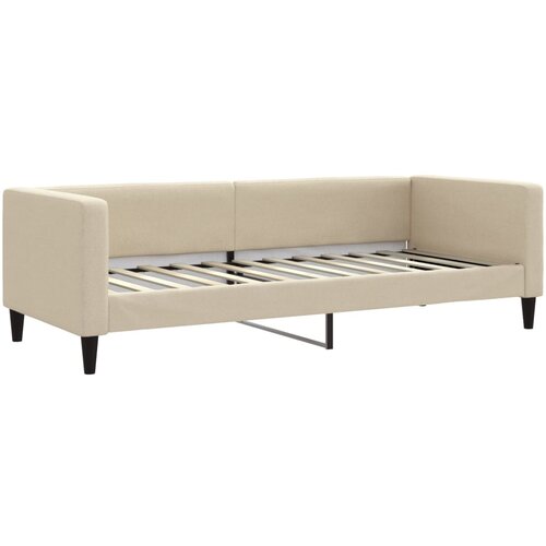  Dnevni krevet na razvlačenje krem 80 x 200 cm od tkanine Slike