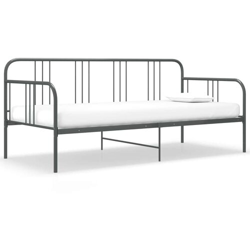  Posteljni okvir siv kovinski 90x200 cm, (20648544) Slike