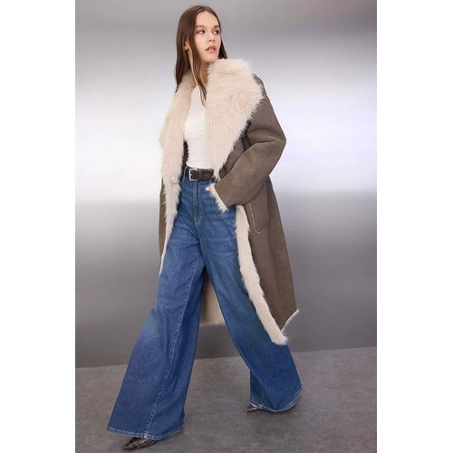 TRENDYOLMILLA ženska jakna Twoaw26Kb00003, Vi&amp;scaron;ebojna / Mink-Ecru Slike
