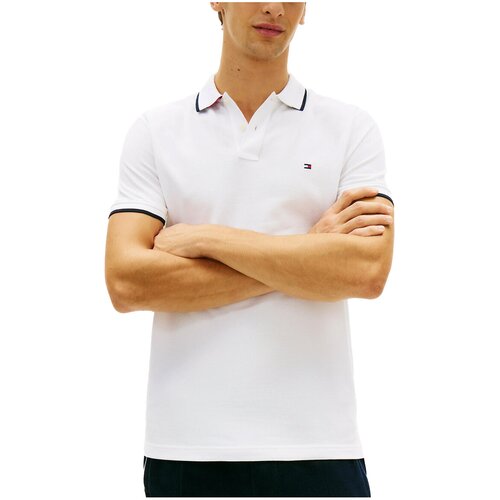 Tommy Hilfiger Polo majice kratki rokavi MW0MW42748 Bela Slike