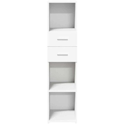 VidaXL Visoka komoda bijela 30 x 42,5 x 124 cm od konstruiranog drva Slike
