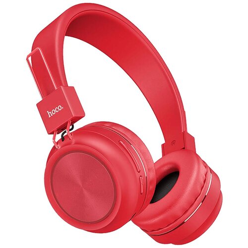 hoco. Slu&scaron;alke brezžične/žične, Bluetooth, 8h delovanja, mikrofon - W25 Promise Rdeče Cene