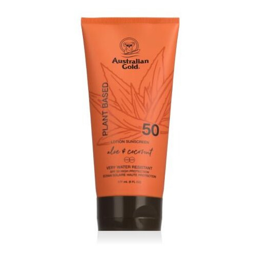 Australian Gold Plant Based Aloe &amp;amp; Coconut Lotion Sunscreen SPF50 vodootporna krema za za&amp;scaron;titu od sunca 177 ml Slike