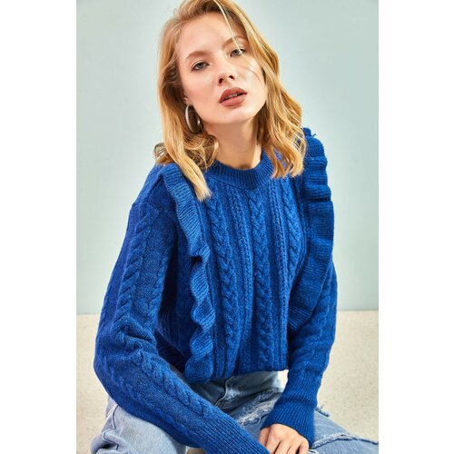 Bianco Lucci Sweater - Blue - Regular fit Cene