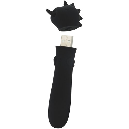 Unihorn Wild Spirit - mini vibrator na baterije (crni) Slike