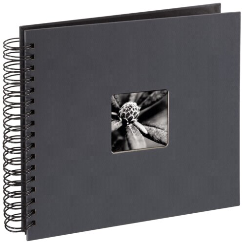 Hama fine art spiral grey 28x24 50 black pages 94879 Slike