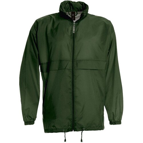  VJETROVKA S KAPULJAČOM ZIP UNISEX B&C SIROCCO TAMNO ZELENA L Cene