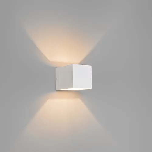 QAZQA Komplet 3 modernih stenskih svetilk bela - Transfer