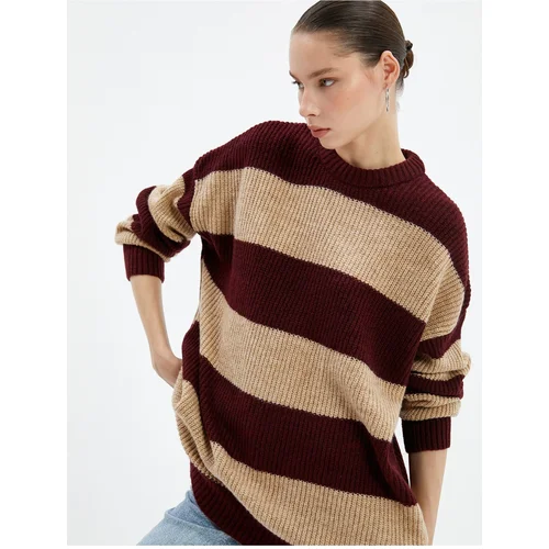 Koton Long Knit Sweater Knitwear Long Sleeve Crew Neck