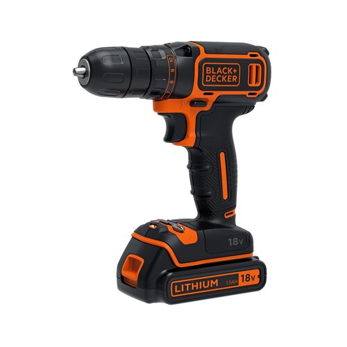 Black & Decker BDCDC18K akumulatorska bušilica/odvijač, 18V, 1 akumulator 1.5Ah, punjač 400mAh Cijene