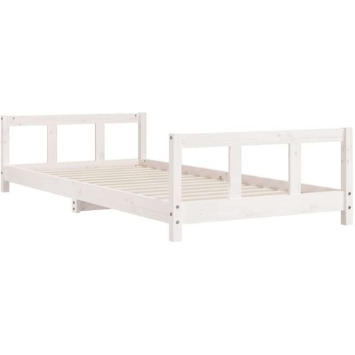  Za dječji krevet bijeli 90 x 190 cm od masivne borovine Slike