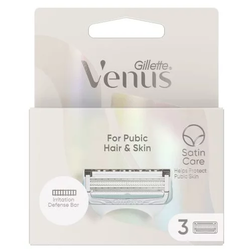 Gillette Venus Satin Care For Pubic Hair & Skin nadomestne britvice 3 kos za ženske