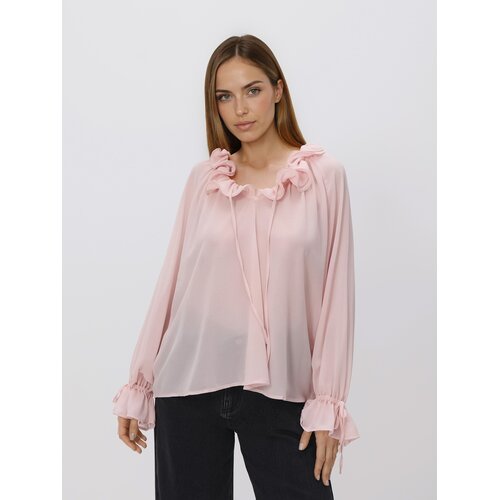 Reserved Bluza s volanima - ružičasta Cene