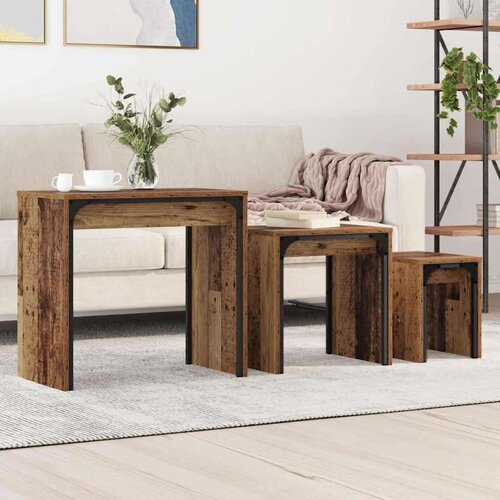  Gnezdeći Kafić 3 pcs Staro drvo 60 x 35 x 56 cm Slike