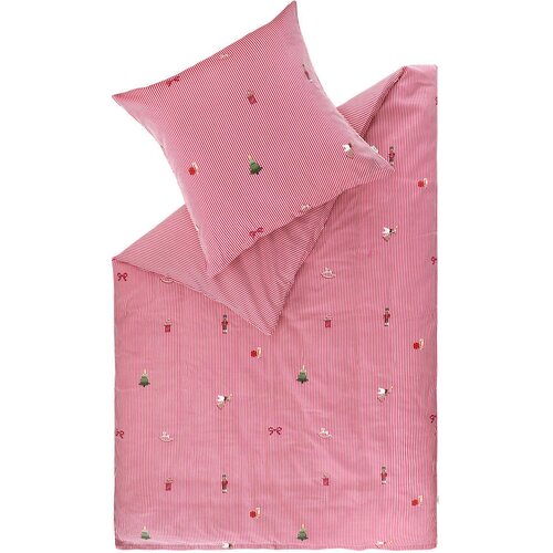 Esprit POSTELJNINA JOELLE 140/200 cm saten rdeča Cene