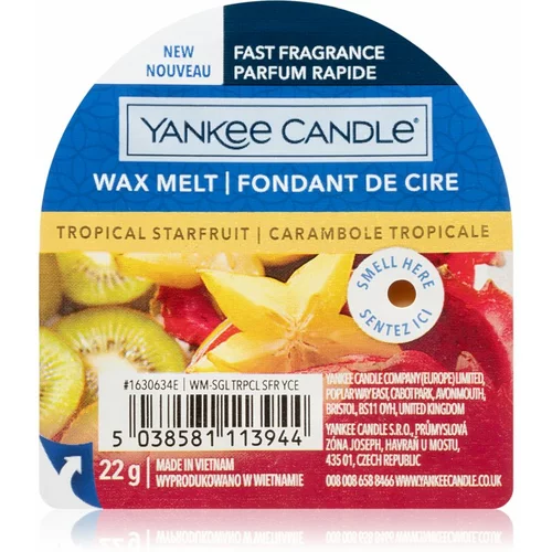 Yankee Candle Tropical Starfruit vosek za aroma lučko 22 g unisex