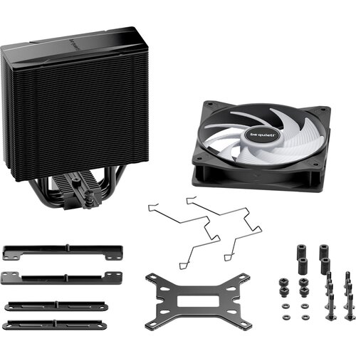 Be Quiet! BK040 pure rock 3 lx [LGA-1851 default ilm and rl-ilm support/AM5], 190W tdp, light wings lx 120mm pwm argb fan max. 31.2dB(A), 4 high-performance 6mm heat pipes with hdt technology Slike