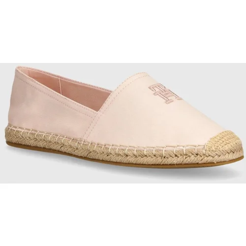 Tommy Hilfiger Espadrile EMBROIDERED FLAT ESPADRILLE roza barva, FW0FW07721