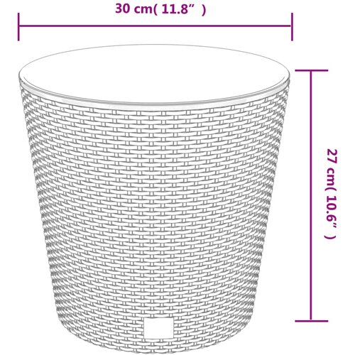  Sadilica s uklonjivom unutra&amp;scaron;njosti antracit 15/15,3 L PP ratan Slike