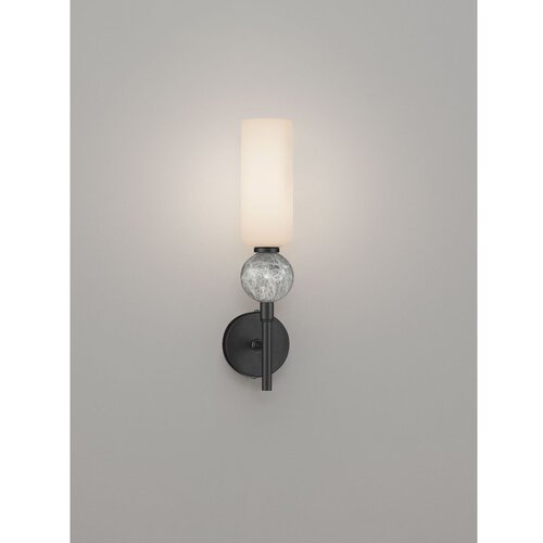 Nova Luce Mat crna zidna lampa od kamenine Filomena &amp;ndash; Slike