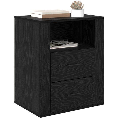  Noćni ormar Crni hrast 35 x 50 x 60 cm Konstruirano drvo Slike