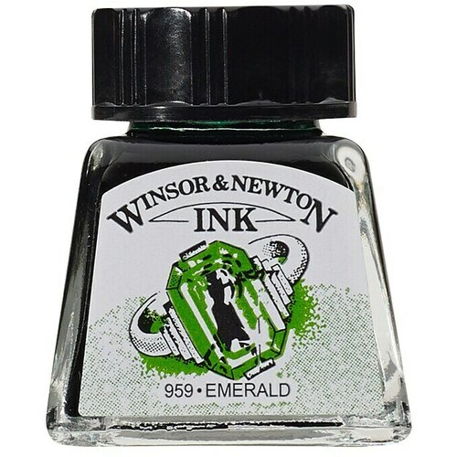 WINSOR & NEWTON Tinta za crtanje (Emerald, 14 ml, Boca) Cijene