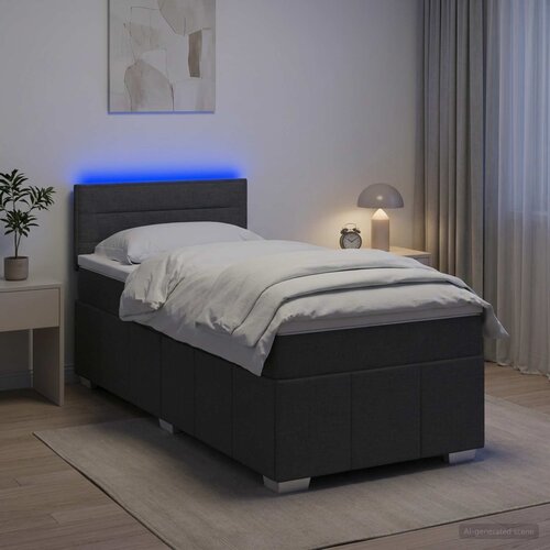  Boxspring krevet s madracem Tamnosiva 80 x 200 cm Tkanina Cene