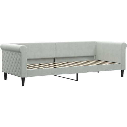  Dnevni krevet s madracem svjetlosivi 80 x 200 cm bar&amp;scaron;unasti Slike